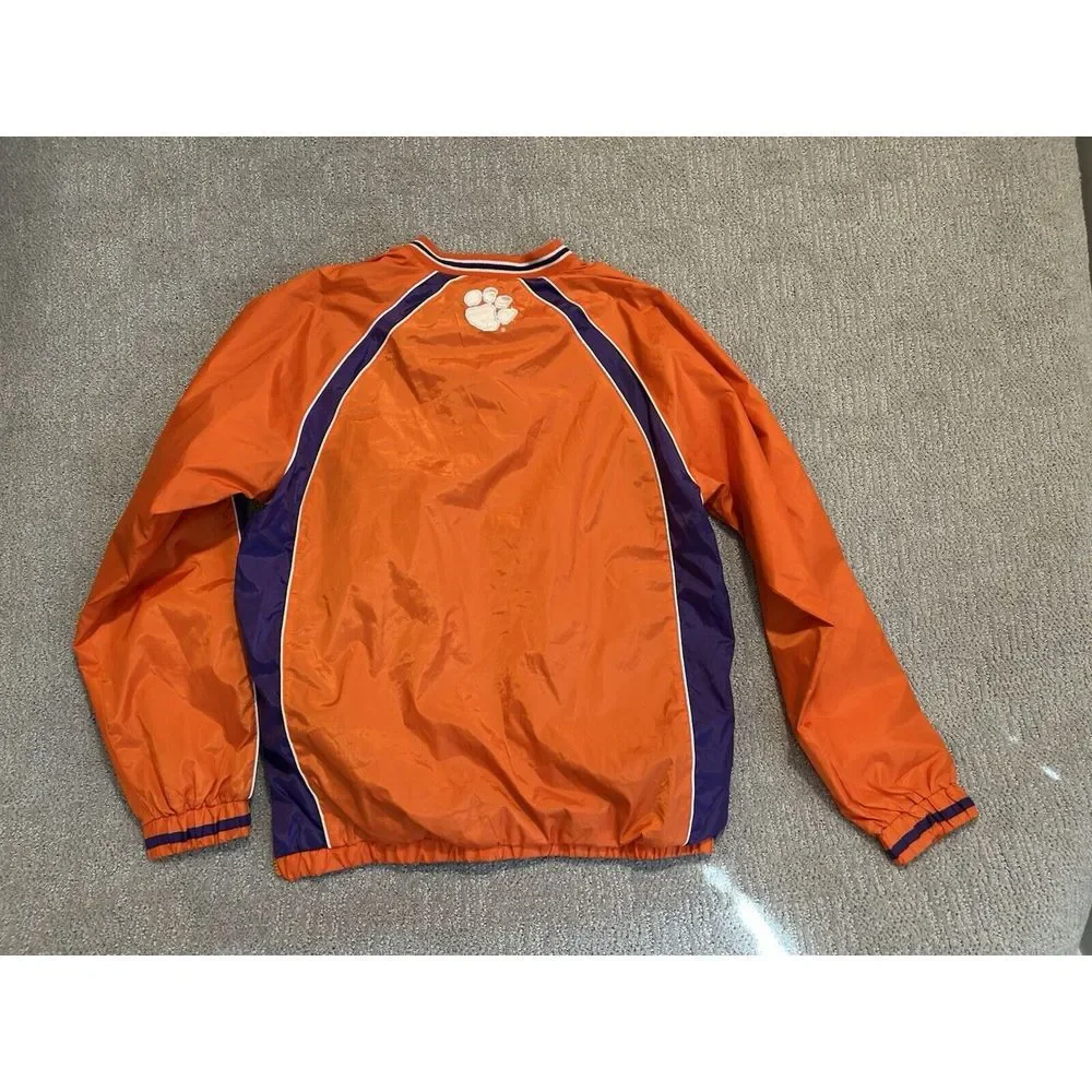 VINTAGE CLEMSON UNIVERSITY PULLOVER JACKET Medium M vtg y2k 90s‎